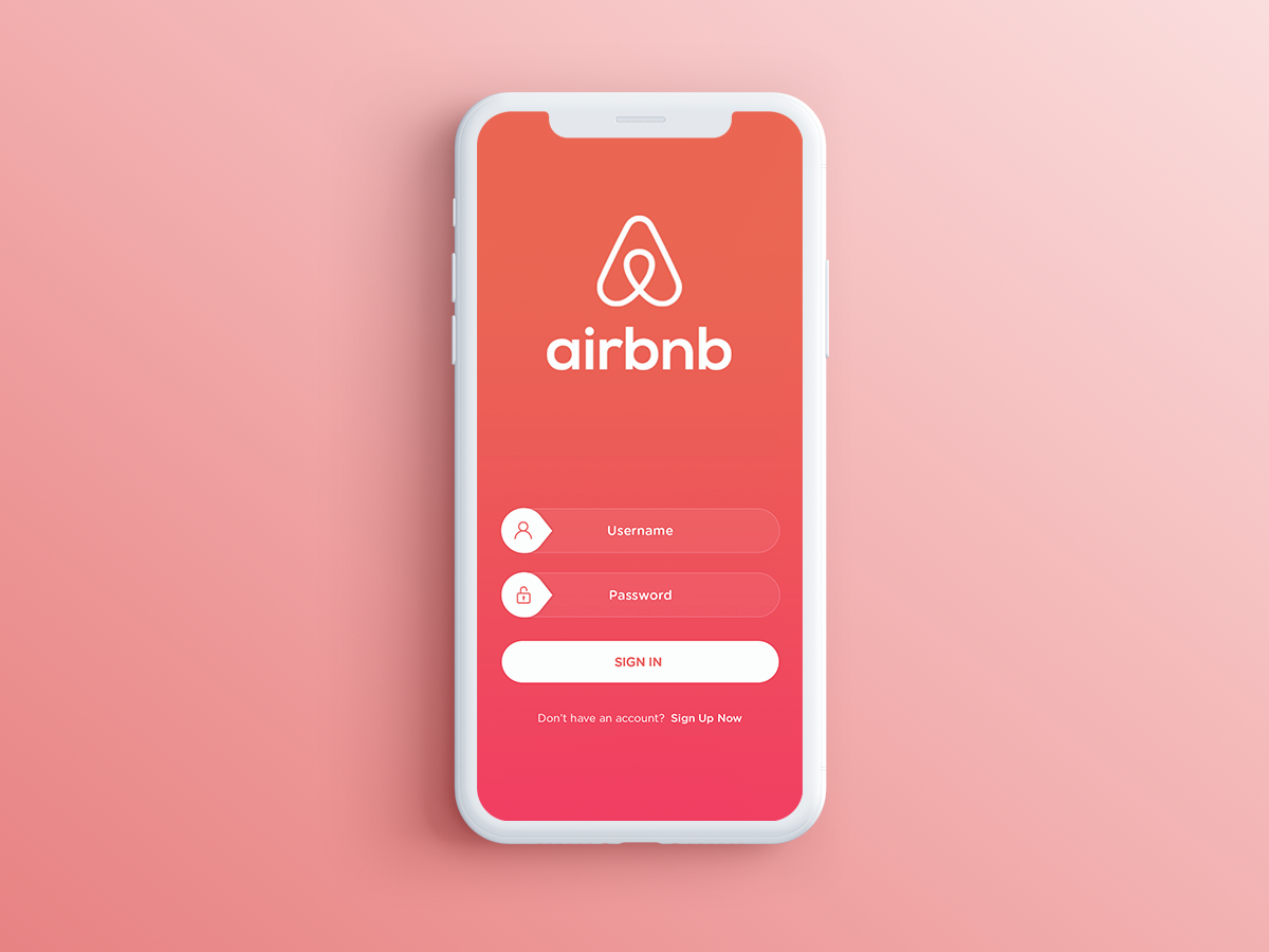 Sign in Airbnb by Alexander Korotkov on Dribbble
