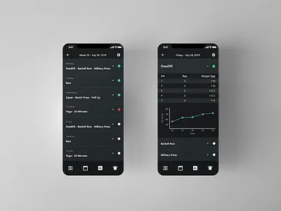 Daily UI 041 - Workout Tracker app dailyui data analysis design tracker ui ux workout workout tracker workouts