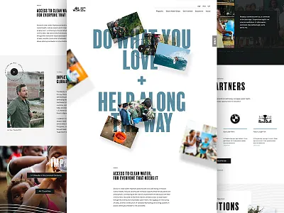 Waves 4 Water - About about history landing non profit nonprofit timeline ui website