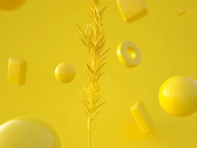 Rosemary alecrim c4d digitalart illustration plant rosemary yellow