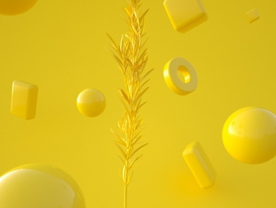 Rosemary alecrim c4d digitalart illustration plant rosemary yellow