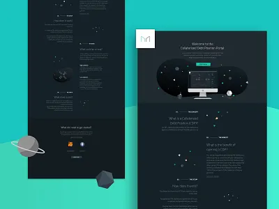 Onepage Website for Crypto Coins black black white dark mode dark theme design green landing page landingpage one color one page onepage planet planetary space teaser ui uidesign ux uxui website
