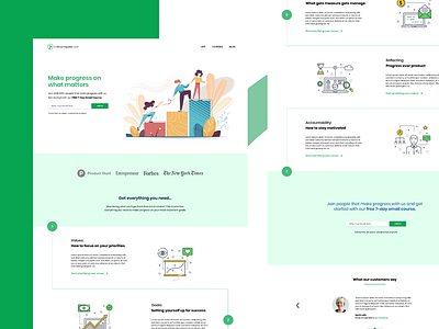 Progress Website Design business landing page ui design