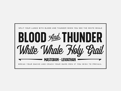 Blood & Thunder Badge Exploration animal badge badge design badge hunting badge logo badgedesign branding branding design design graphic design identity identity design lettering logo logo design mastodon type typography vector whale
