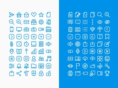 Ui Essential Collection app blue button icon interaction line lineal outline ui user interface ux white