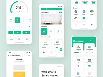 Smart Home App air conditioner app design mobile mobile app sketch smart home ui ux