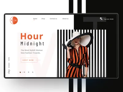 Hour Midnight banner banner ad banner ads banner design banners branding creative fashion header design hero banner hero section typography ui ux web website