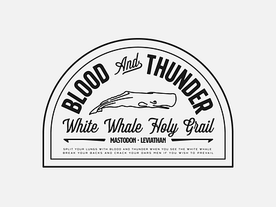 Blood & Thunder Badge Exploration animal badge badge design badge hunting badge logo badgedesign branding branding design design graphic design identity identity design lettering logo logo design mastodon type typography vector whale