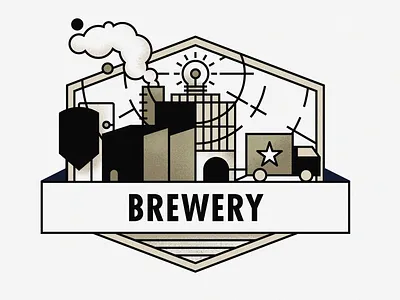 Brewery artwork beer beer branding blackandwhite branding brewery bright drawing dutch factory gold good gradient heineken illustration illustrator shade sketch vector visual identity