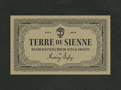 Terre de Sienne branding chocolate logo monogram packaging typography