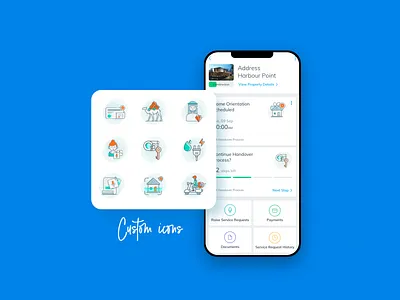 Emaar - Custom Icons app app icon app ui appdesign branding business characters design icon icons illustration logo mobile design mobile ui netbramha property realestate ui user experience userinterface