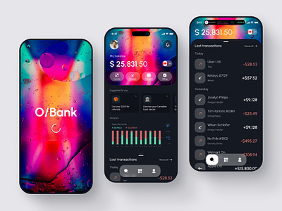 Fintech Wallet App minimalistic