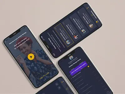 Cognitive Behavioral Therapy App app design flat ui ux
