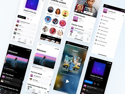 Music Player app adobexd alan app design interaction interface music music player player prototype ui uiux ux