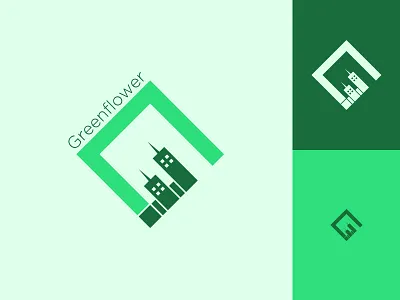 Daily Logo Challenge | Day 022 (City Logo) branding building buildings city citylogo concept dailylogochallenge design design challenge green greenflower identity logo logo challenge logo concept monogram vector