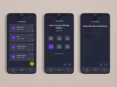 CBT Journaling design ui ux