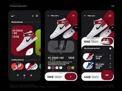Nike store - Freebie 2 app app design design free resources freebies nike nike air nike air max nike running store app store design store ui ui ui ux ui design uidesign uiux ux xd design xddailychallenge