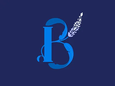 Letter B alphabet floral flower illustration kps3100 letter lettering nature plant typography