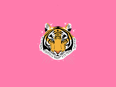 Tigre rosa animales animals animals logo design graphicdesign illustrator ilustración digital tiger tigers tigre tigres vector vectors