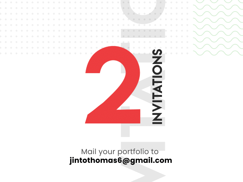 2 Invitations! animation dribbble invite flatdesign motiongraphics trend two invites