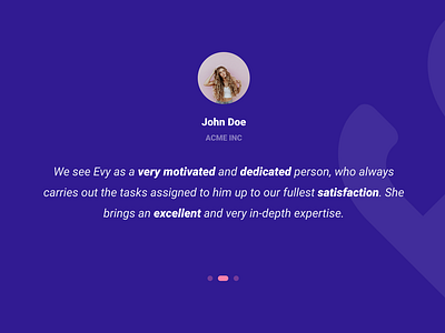 EVY - Testimonials landing page testimonial theme design ui design website design