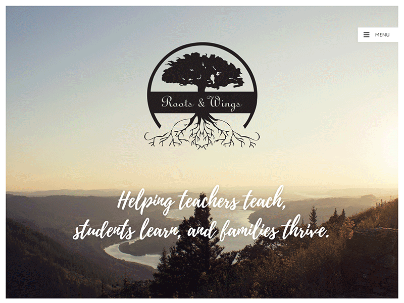 Roots & Wings - Homepage (2019 Refresh) drupal education homepage mindfulness web web design website