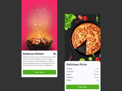 Food Details food app sketch