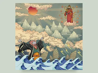 Dragon King 2 ui 卷筒纸 插图 插画练习 设计