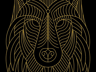 Nature wolf animal animalhead apparel branding clothing clothing brand design gold illustration lineart nature nature illustration t shirt t shirt design t shirt illustration unique wild animal wolf wolf logo wolfhead