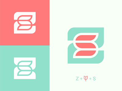 ZenS Flowers Logo abstract beauty branding flat floral flower flower logo geometic icon lettermark logo logo design logo designer logomark monogram rose s symbol z zs monogram