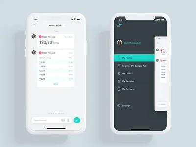 Meum Coach activity analysis app big data card coach dashboard data design details dna gene health infographic measurement menu report science ui ux