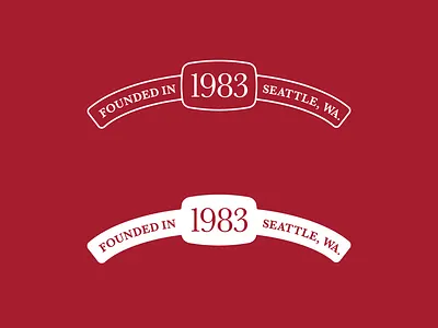 Founded in 1983 1983 badge badge design seattle typography