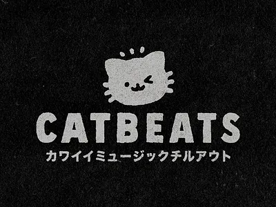 Catbeats Logo cat catbeats cute fun illustration japanese kawaii lettering logo logo design logodesign shelby cinka swedish columbia typogaphy