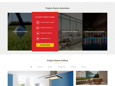 Amenities Section animation branding design typography ui ux