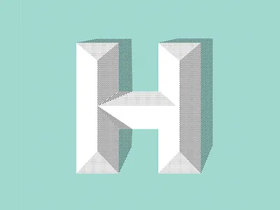 36 Days II 36 days of type 3d blue drop cap h halftone letter lettering type typography