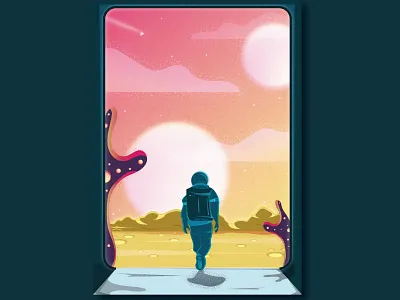 Courage alien astronaut character design concept art illustration poster poster design scifi scifiart