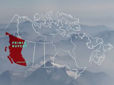 Red Chef Revival Map british columbia brush brush pen brush style canada city illustration location map