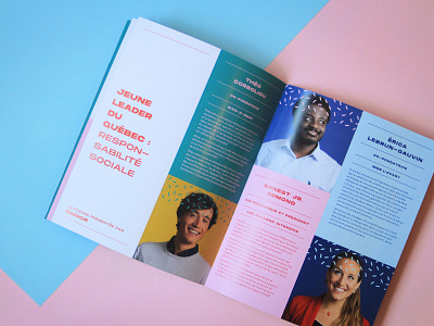 Arista - Print design art direction brochure color block confetti graphicdesign layout portraits print design printing