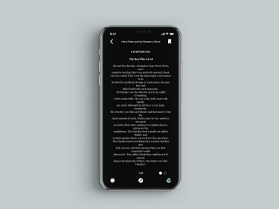 eBook Reader app design flat icon minimal ui ux