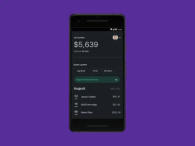 WLTH APP UI - Art Direction android blue minimal mobile mobile ui purple react native ui