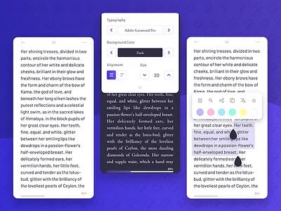 Bookcase app app design design ebook ebook reader reader app sketchapp ui