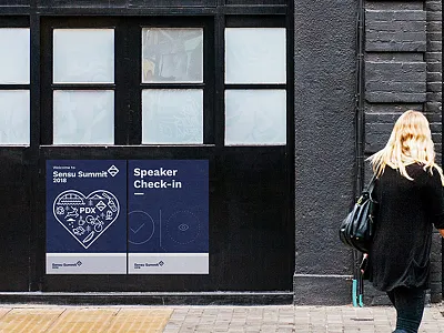 SensuSummit 2019 branding conference iconography identity illustration presentation signage