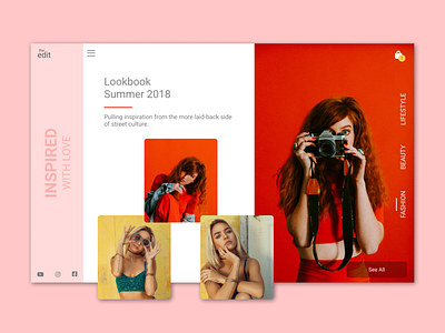 Fashion Lookbook web design branding design fashion fashion design figma figmadesign lookbook online summerfashion ui unsplash ux