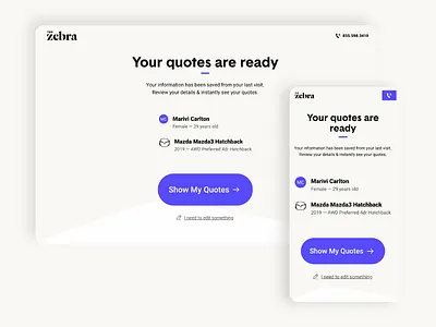 Pre-Pop Pre-Pop! insurance landing page tech the zebra ui ui design ux ux design web app