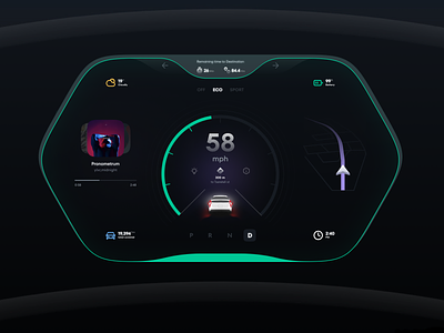 Car Main Display UI Concept auto automotive automotive ui car car design car display car display ui car ui design design ui inspiration interface interface design ui ui design ux ux design web