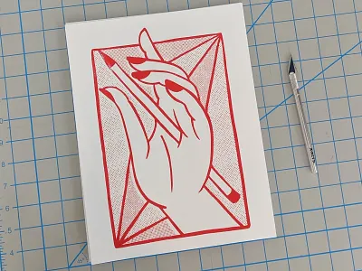 Tortured Artist Risograph Print halftone illustration print riso risograph