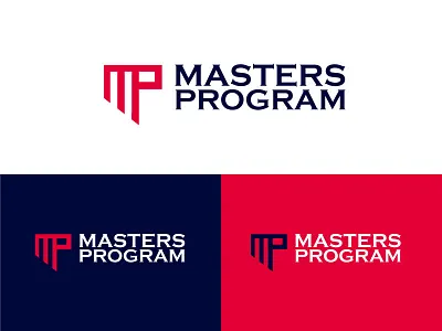 Masters Program brand brand idenity branding concept creative logo education icon letter m letter p logo logo designer logodesign logomark modern logo monogram red symbol white