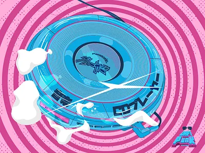 Panasonic CD Player #CDプレーヤー adobe artistic cartoon design direction flat graphic graphics illustration logo ui ux vector web