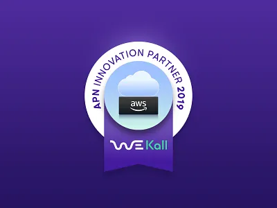 WeKall seal award amazon blue cloud illustration label label design labels seal telecommunication vector
