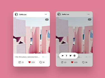 Daily UI 010 Social share app design daily ui dailyui design dribbble mobile app ui